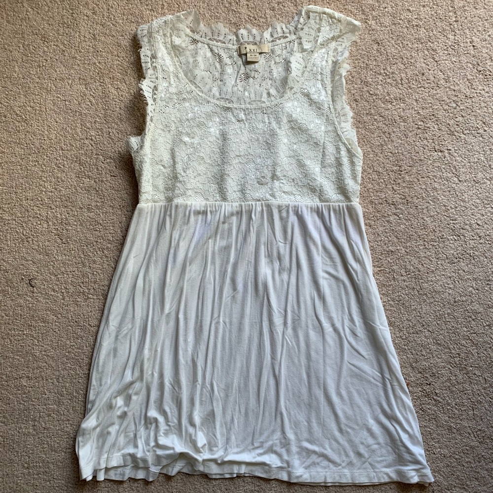 White Dress with lace top